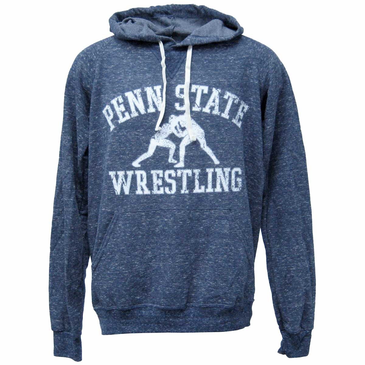 navy heather hooded sweatshirt with Penn State Wrestling